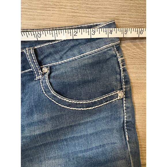 Vintage Y2K MUDD Low-rise Flare Bootcut Jeans Embellished Rhinestone Western - Picture 6 of 8